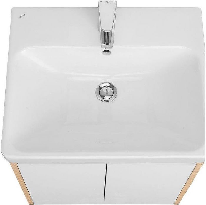 Тумба под раковину Aquaton Сканди Doors 55 1A278801SDB20 Белый глянец, Дуб верона