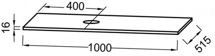Столешница под раковину Jacob Delafon Odeon Rive Gauche 100 см EB2504-N18, белый