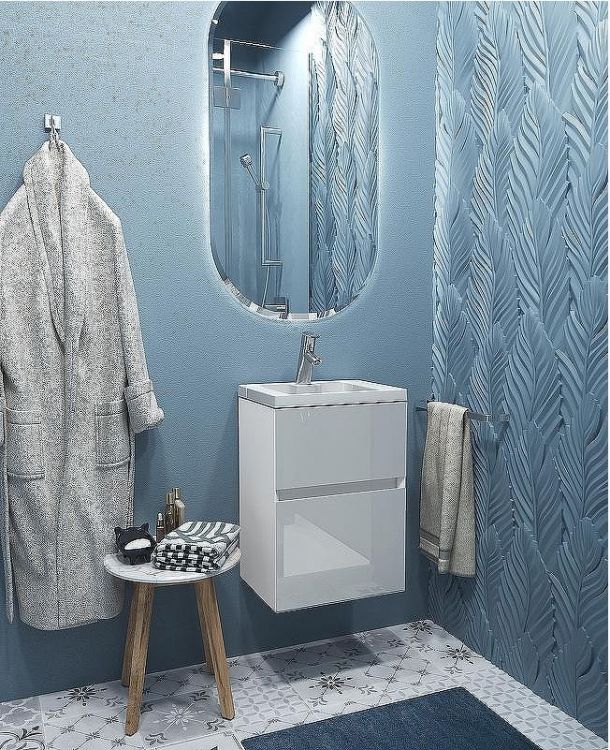 Тумба с раковиной Marka One Bumble 40П Ц0000001481 подвесная Белая Тумба с раковиной Marka One Bumble 40П Ц0000001481 подвесная Белая