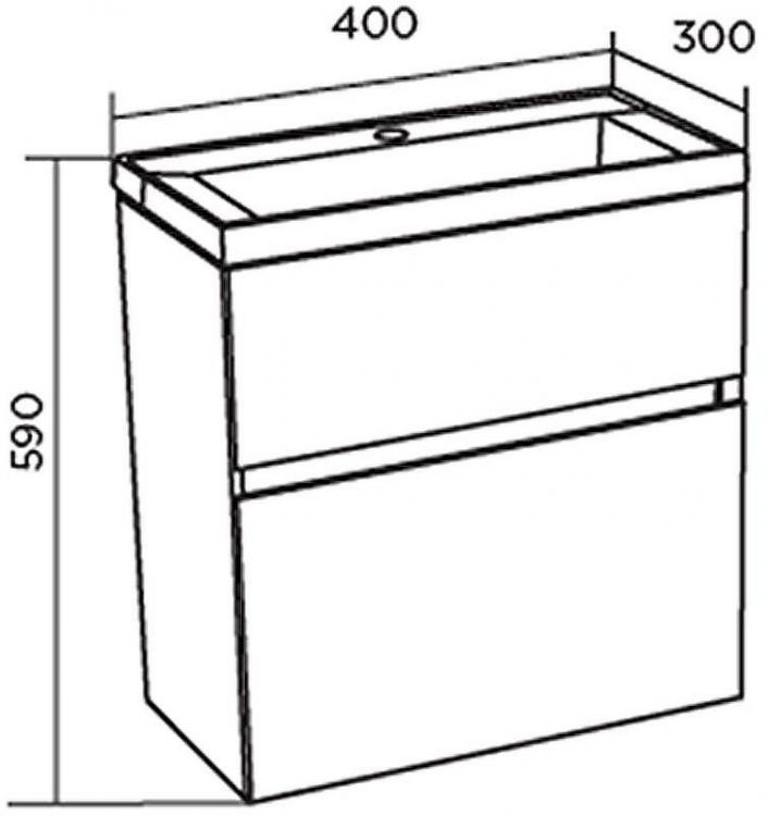 Тумба с раковиной Marka One Bumble 40П Ц0000001481 подвесная Белая Тумба с раковиной Marka One Bumble 40П Ц0000001481 подвесная Белая