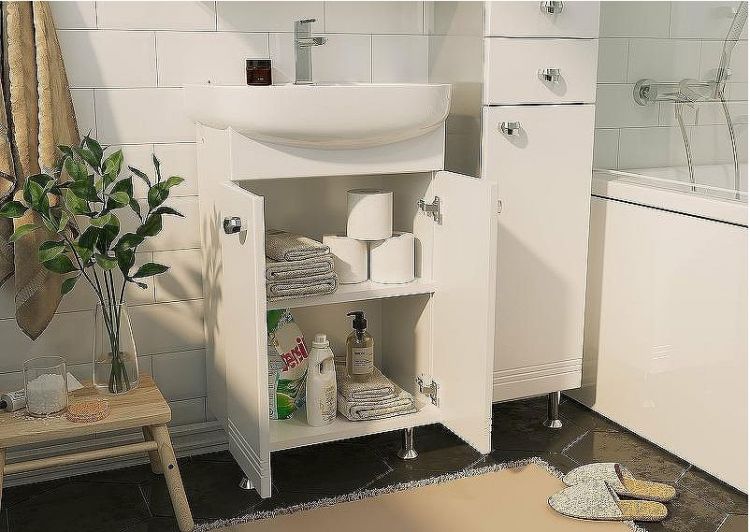 Тумба под раковину 1MarKa Story 45Н У99313 Белый глянец Тумба под раковину 1MarKa Story 45Н У99313 Белый глянец