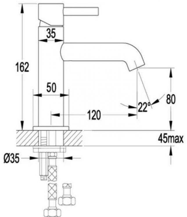 Смеситель для раковины Grocenberg GB2099MG Золото матовое Смеситель для раковины Grocenberg GB2099MG Золото матовое