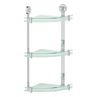 Полка угловая 3-х ярусная 26 см (матовое стекло; хром) HAR 041 Полка угловая 3-х ярусная 26 см (матовое стекло; хром) HAR 041