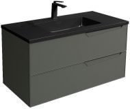 Тумба с раковиной Parly Spa Rhea 80 Rhea80 10133 подвесная Серая матовая