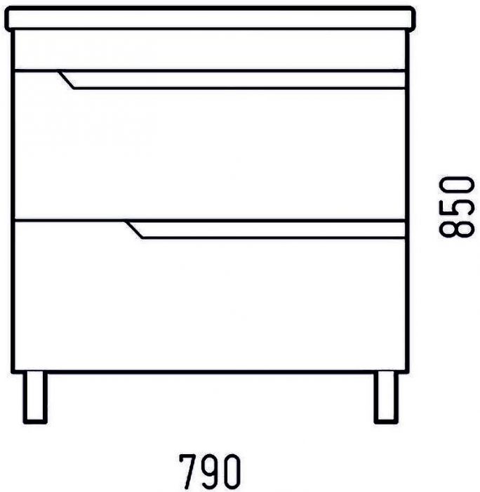 Тумба под раковину Corozo Юрма 80 Z2 SD-00001625 Белая
