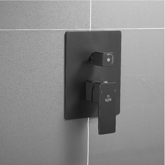 Душевая система Rose R28H R2835H Черная матовая