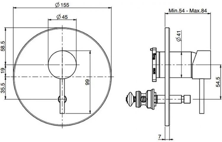Смеситель для душа Fima Carlo Frattini Spillo Steel F3079X2INOX цвет Сталь