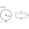 Умывальник чаша CERAMICANOVA Element накладная круглая 420 мм CN6013