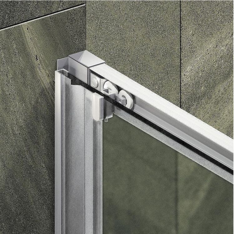 Душевая дверь Maybah Glass MGD-1281-5 1500x1950 раздвижная профиль Хром матовый стекло сатиновое