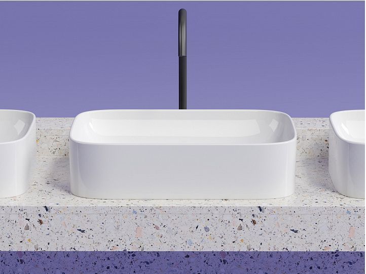 Умывальник CERAMICANOVA Element чаша накладная прямоугольная CN6053