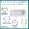 Чугунная ванна Delice Continental Limited Edition 165х70 DLR230644R с отверстиями под ручки без антискользящего покрытия