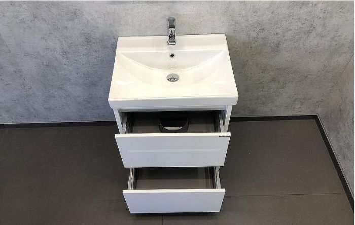 Тумба с раковиной Comforty Дублин 60 00004137134 Белый глянец