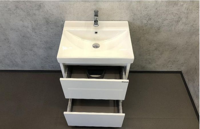 Тумба с раковиной Comforty Дублин 60 00004137134 Белый глянец