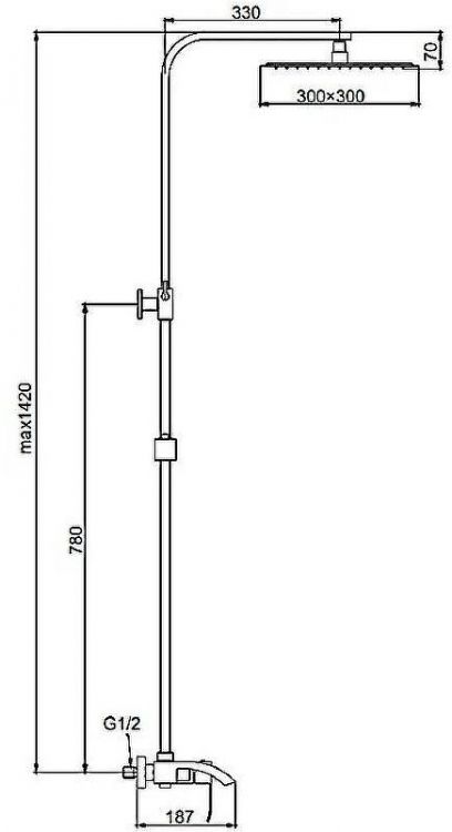 Душевая система Frap H803 F24803 Нержавеющая сталь Душевая система Frap H803 F24803 Нержавеющая сталь