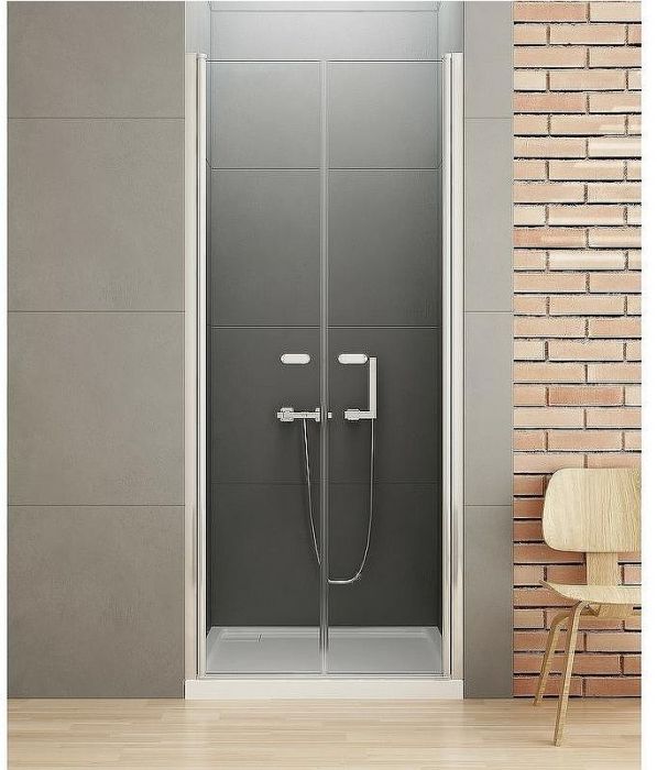 Душевая дверь New Trendy New Soleo Chrome 130 D-0168A профиль Хром стекло прозрачное