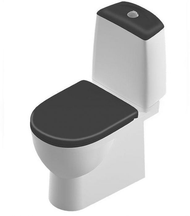Унитаз Sanita Luxe Best Luxe SL DM Black WC.CC/Best/2-DM/BLK.G/S1 Белый с бачком и черным сиденьем Микролифт