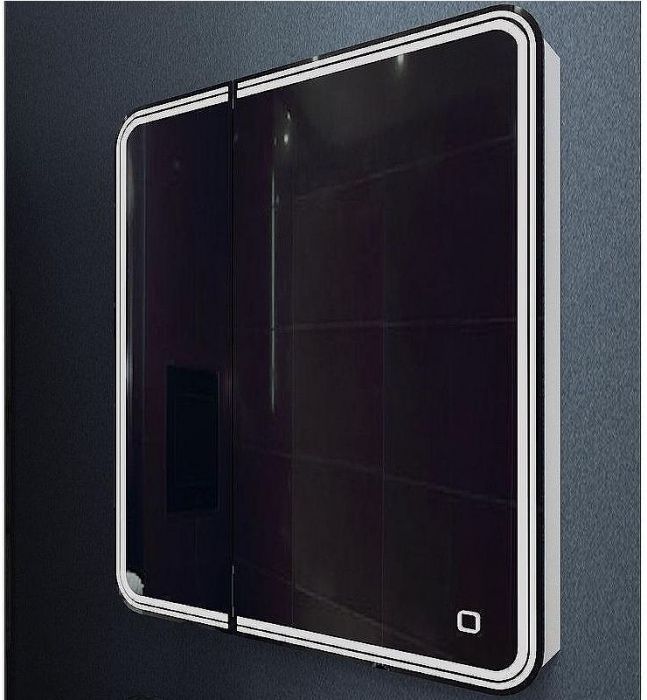 Зеркальный шкаф Art&Max Verona AM-Ver-800-800-2D-R-DS-F с подсветкой с сенсорным выключателем Белый