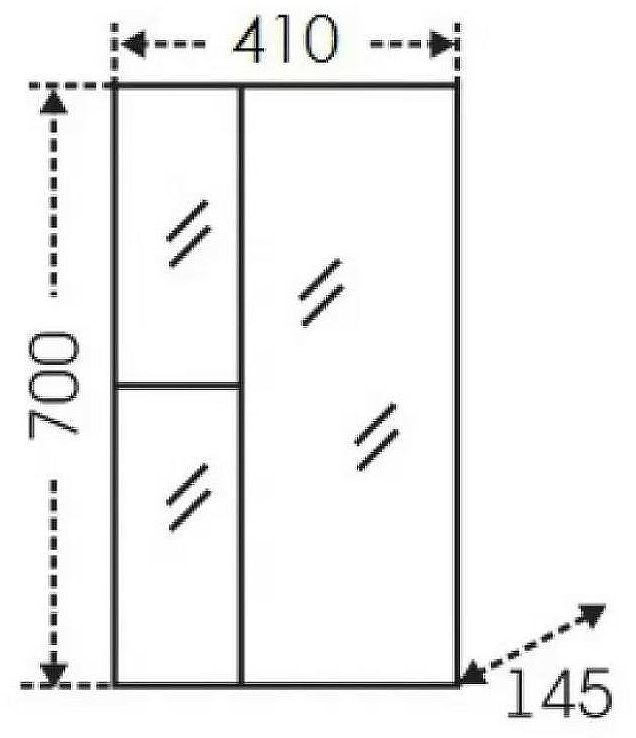 Зеркальный шкаф СанТа Ника 40 L 101080 Белый