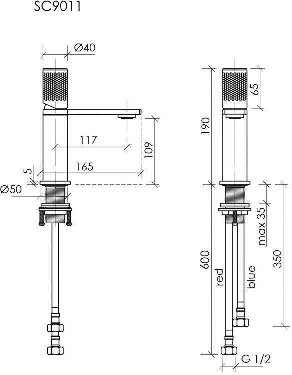 Смеситель для раковины SANCOS Nexus, вороненая сталь, SC9011GG Смеситель для раковины SANCOS Nexus, вороненая сталь, SC9011GG