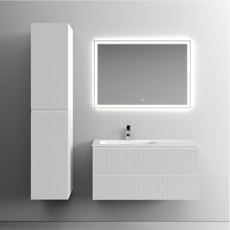 Тумба подвесная SANCOS под раковину Snob T левая, Bianco 995х445х500, SNT100LW