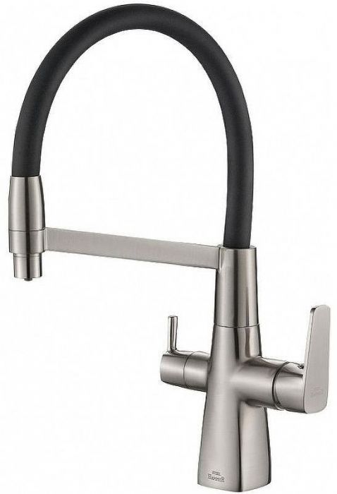 Смеситель для кухни ZorG Steel Hammer SH818-6SATIN Сатин Черный