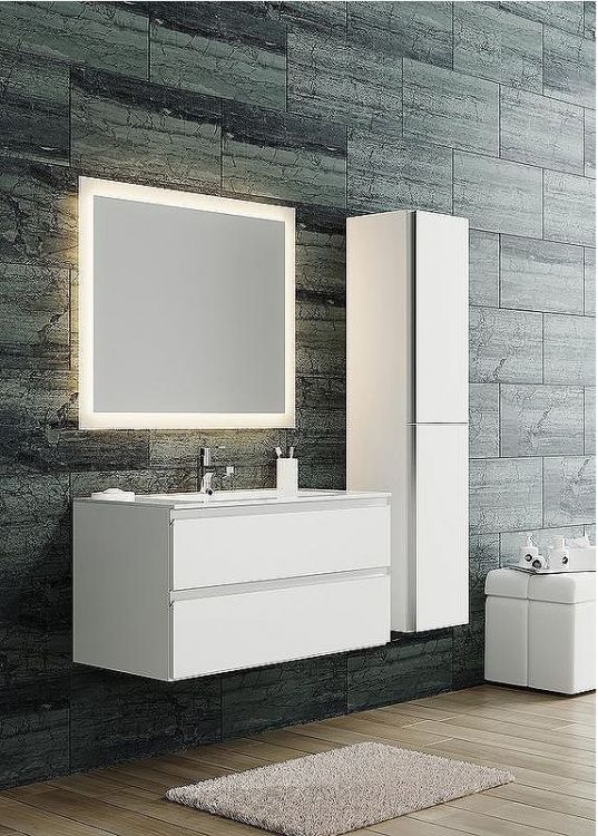 Шкаф пенал SanVit Авеню 32 pavenuw подвесной Белый глянцевый