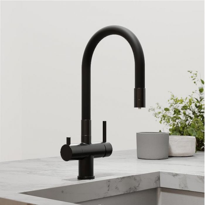 Смеситель для кухни Sancos Lucia SC4004MB Черный матовый