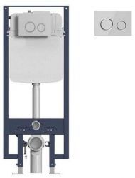 Инсталляция Uni-Flow Mi-smart A81115 для унитаза с клавишей смыва цвет Хром глянцевый