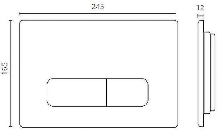 Клавиша смыва Ctesi Keen BK0202107 Графит Клавиша смыва Ctesi Keen BK0202107 Графит