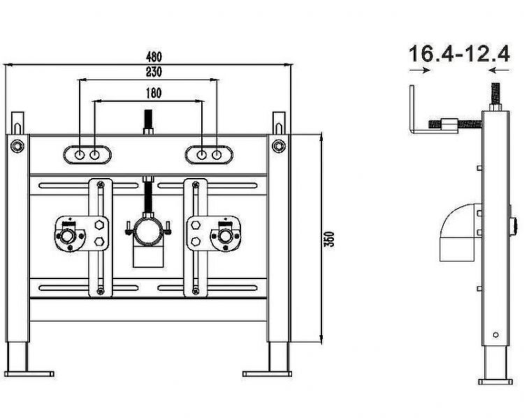Инсталляция WeltWasser WW Bamberg 480 BD 10000011701 для биде Синяя