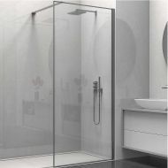 Душевая перегородка Vincea Walk-In 80 VSW-1HS800CLGM профиль Вороненая сталь стекло прозрачное