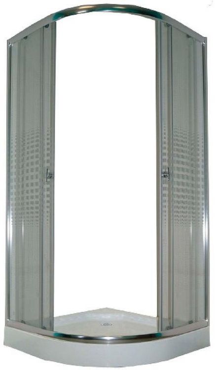 Душевой уголок Parly 90x90 Z9111 профиль Хром стекло прозрачное с рисунком