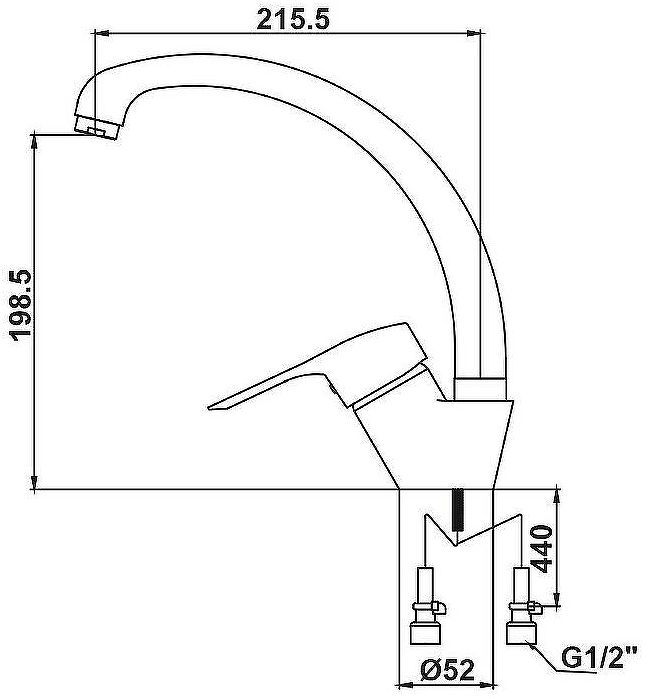 Смеситель для кухни Kaiser City 21044 Хром