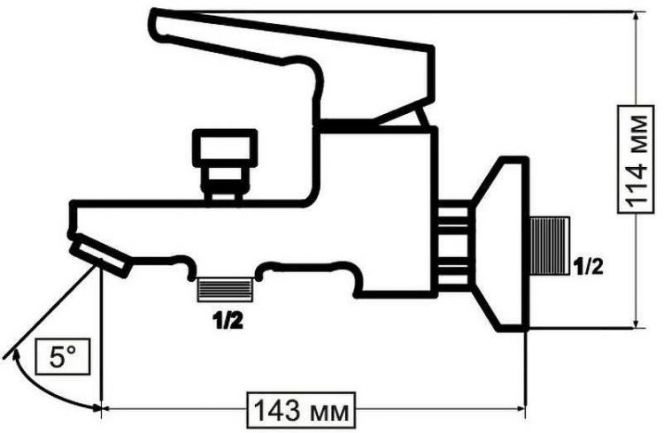 Смеситель для ванны Vidima Optima BA292AA Хром Смеситель для ванны Vidima Optima BA292AA Хром