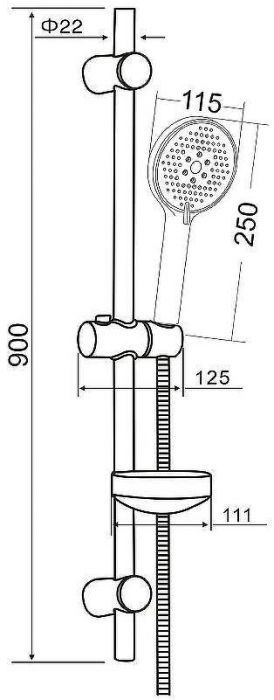 Душевой гарнитур Orange OS133cr Хром