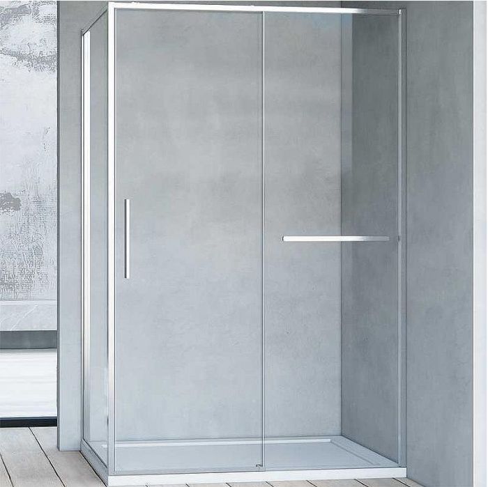 Душевой уголок Vincea Slim Soft 100x100 VSR-1SS1010CL профиль Хром стекло прозрачное