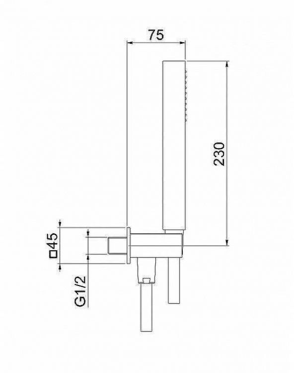 Душевой гарнитур Webert AC1045560 Черный матовый