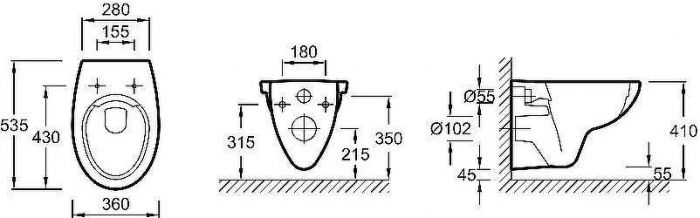 Комплект унитаза с инсталляцией Jacob Delafon Patio E21739RU-00 с сиденьем Микролифт и клавишей смыва Хром