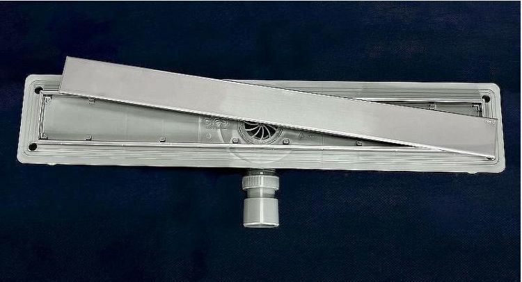 Душевой лоток Ctesi Way Line 70 BK4024040 с решеткой Хром / под плитку