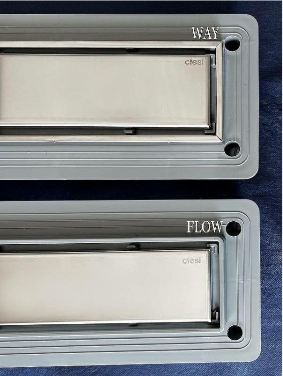 Душевой лоток Ctesi Way Line 70 BK4024040 с решеткой Хром / под плитку