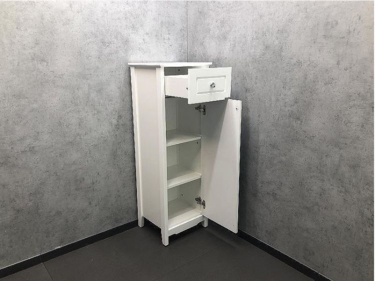 Шкаф пенал Comforty Тбилиси 40 00003132633 Белый глянец