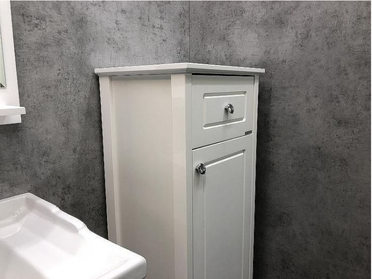 Шкаф пенал Comforty Тбилиси 40 00003132633 Белый глянец