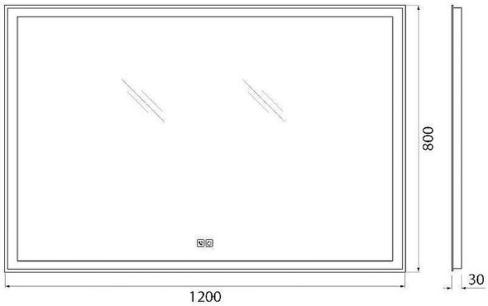 Зеркало BelBagno SPC-GRT-1200-800-LED-TCH-PHONE с подсветкой с сенсорным выключателем с bluetooth с микрофоном и динамиками