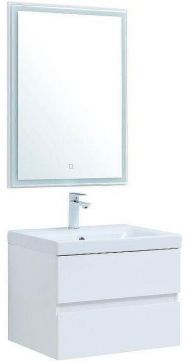 Комплект мебели для ванной Aquanet Беркли 60 306358 подвесной Белый глянец