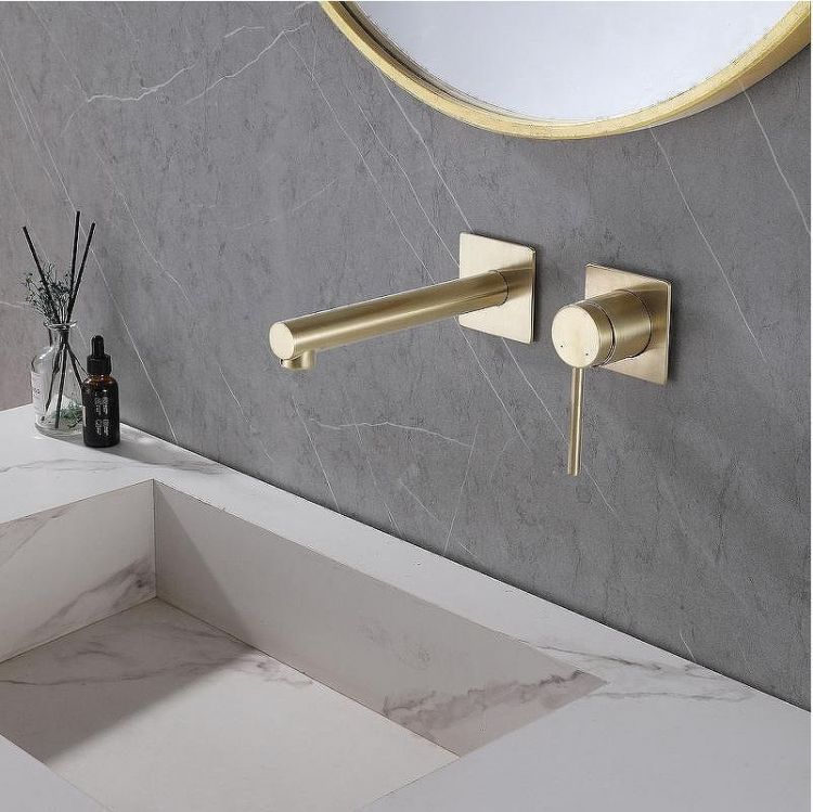 Смеситель для раковины Abber Emotion AF8812G Золото матовое