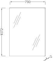 Зеркало Jacob Delafon STRUKTURA EB1209 79 см