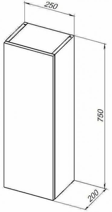 Подвесной шкаф Aquanet Вега 25 329127 Белый глянец