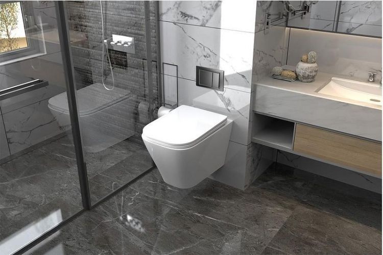 Комплект унитаза Abber Rechteck AC1201-AC0105-AC0120MB с сиденьем Микролифт и клавишей смыва цвет Черный матовый Комплект унитаза Abber Rechteck AC1201-AC0105-AC0120MB с сиденьем Микролифт и клавишей смыва цвет Черный матовый