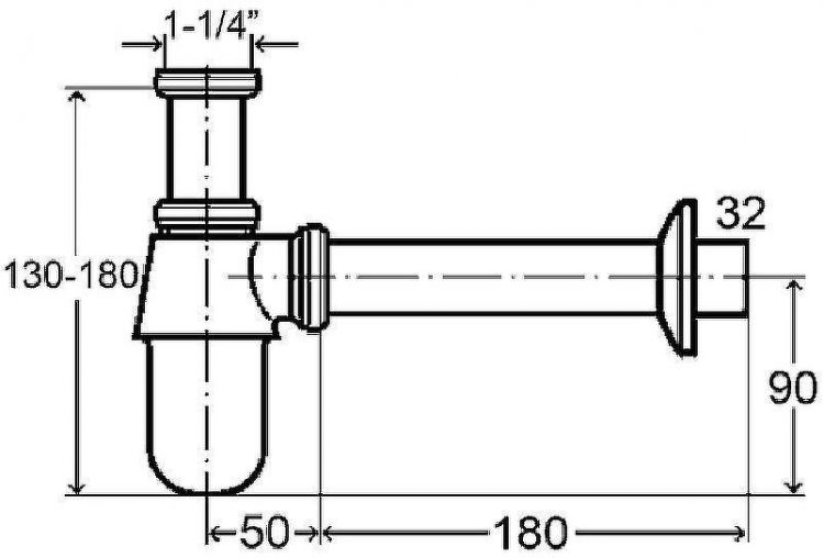 Сифон для раковины Viega 366681 Хром