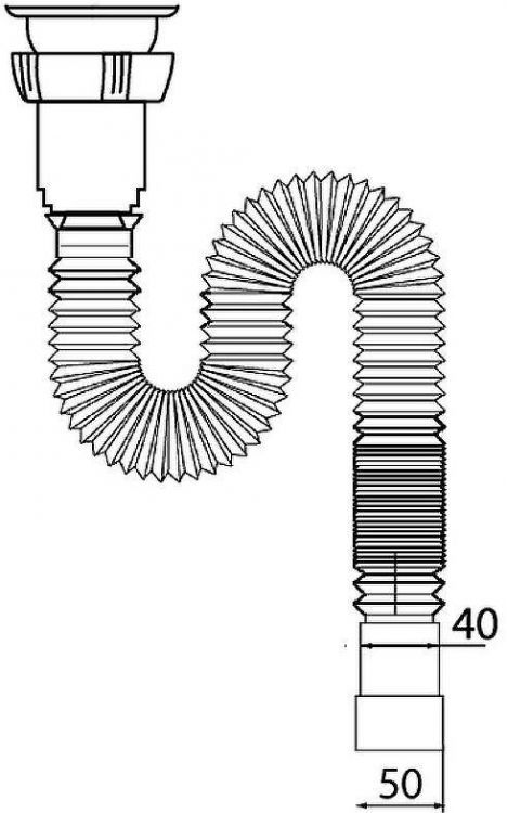 Сифон для раковины Wirquin 30717342 Белый